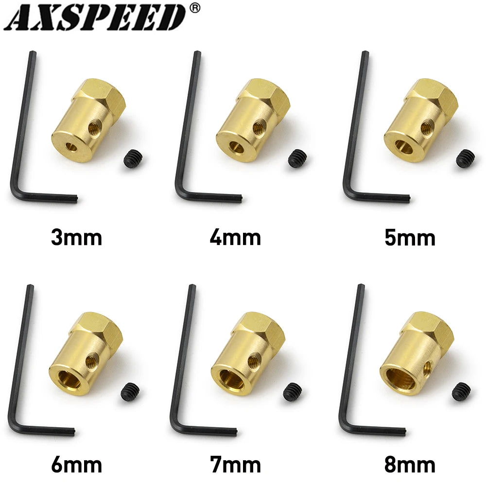 Coupleurs d’arbre AXSPEED hexagone 12 mm pour axes 3 à 8 mm