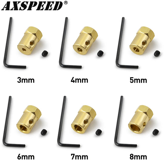 Coupleurs d’arbre AXSPEED hexagone 12 mm pour axes 3 à 8 mm