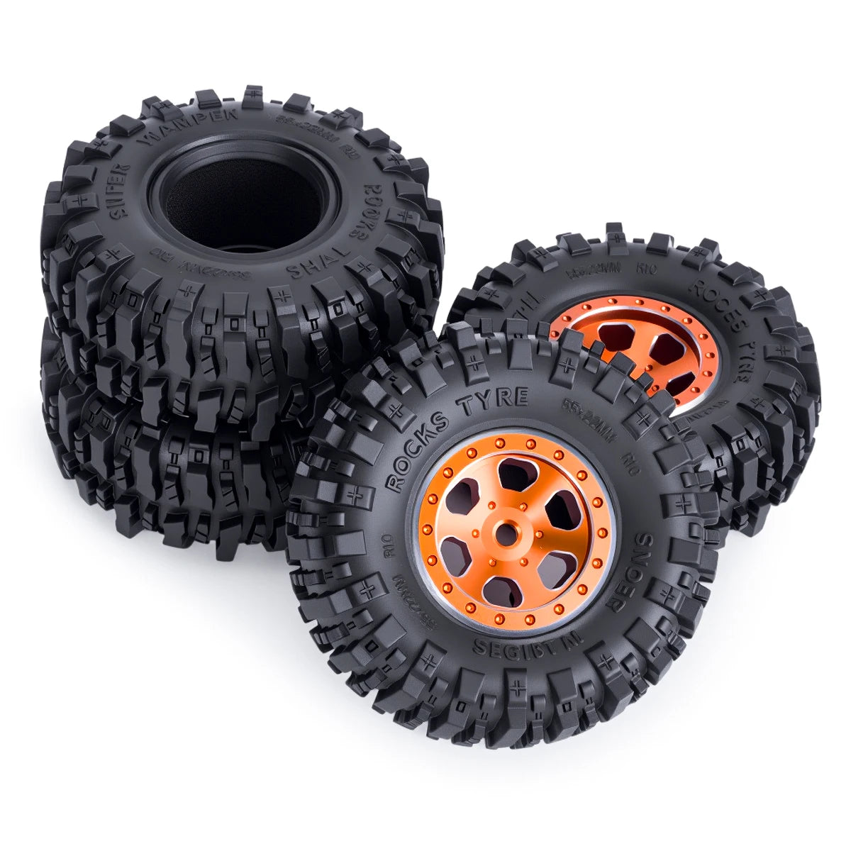 Pneus 1.0 pour SCX24 FCX24 FCX18 TRX4M – vue produit