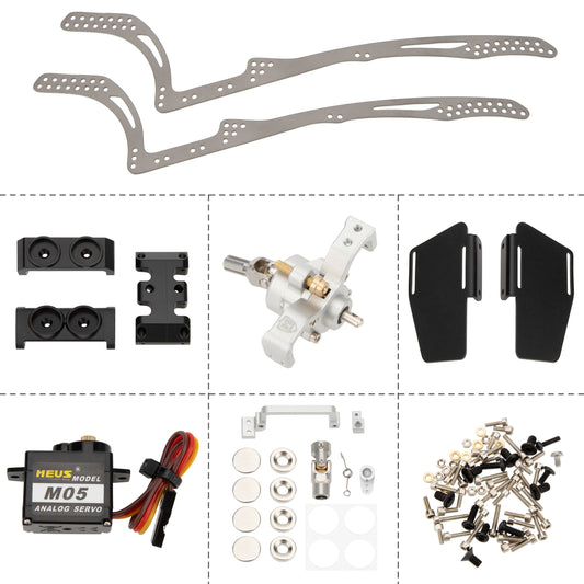 Châssis titane LCG MEUS Racing MD24 pour Axial SCX24 1/24