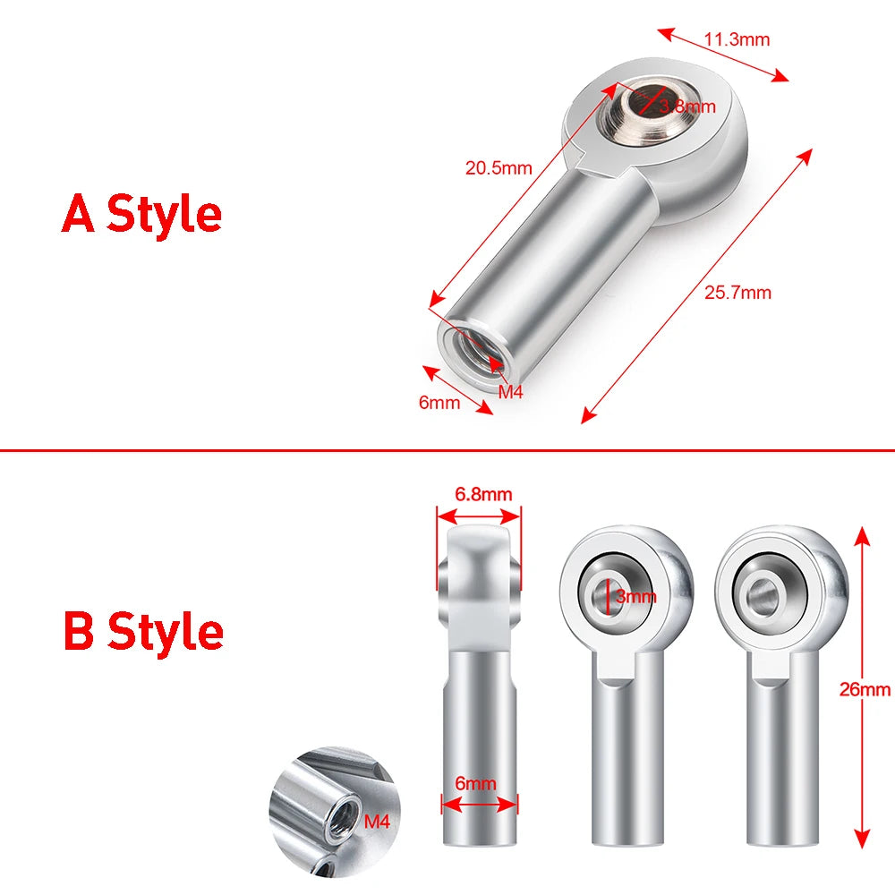 Embouts de biellette M4 aluminium AXSPEED pour SCX10 – vue 2