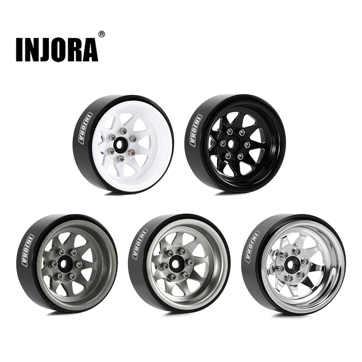 Jantes beadlock INJORA acier 1.3 offset négatif 4,05 mm