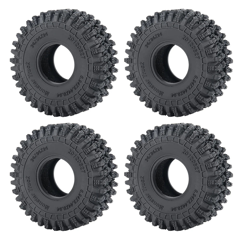 Jeu de pneus YEAHRUN 1.0 pour crawler 1/18 1/24 – vue complémentaire