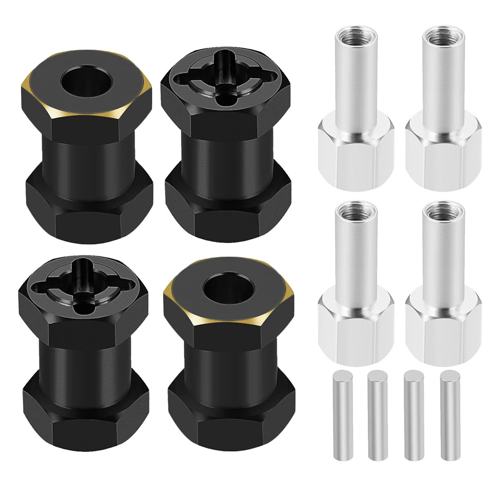 Élargisseurs laiton AXSPEED hexagone 12 mm pour SCX10 II / D90 – vue 13