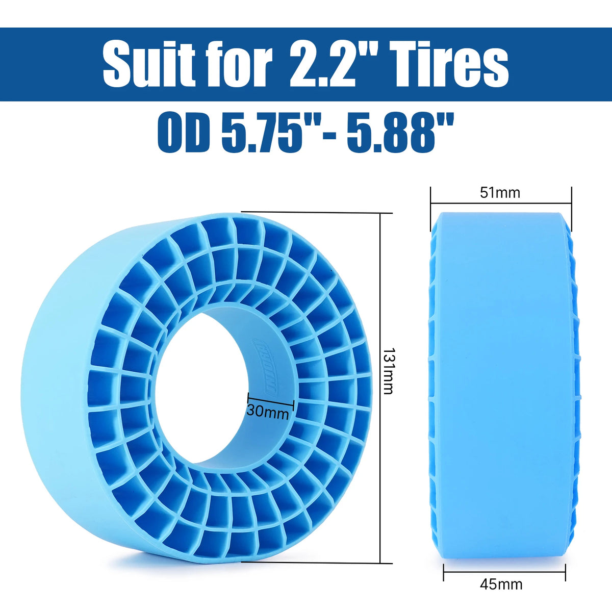 Inserts silicone INJORA 2.2 pour pneus 146 à 149 mm – vue complémentaire