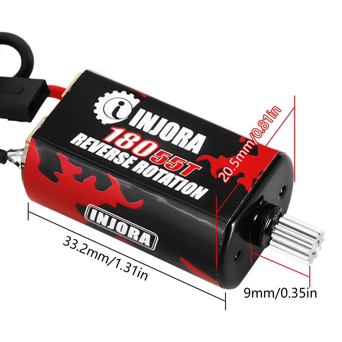 Moteur INJORA 48T 55T pour Traxxas TRX4M – vue produit