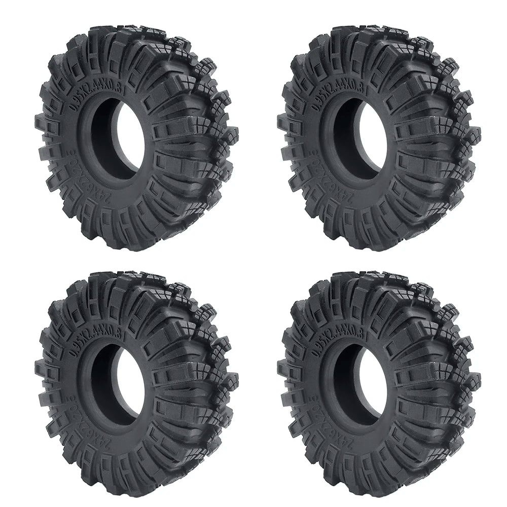 Jeu de pneus YEAHRUN 1.0 pour micro crawler RC