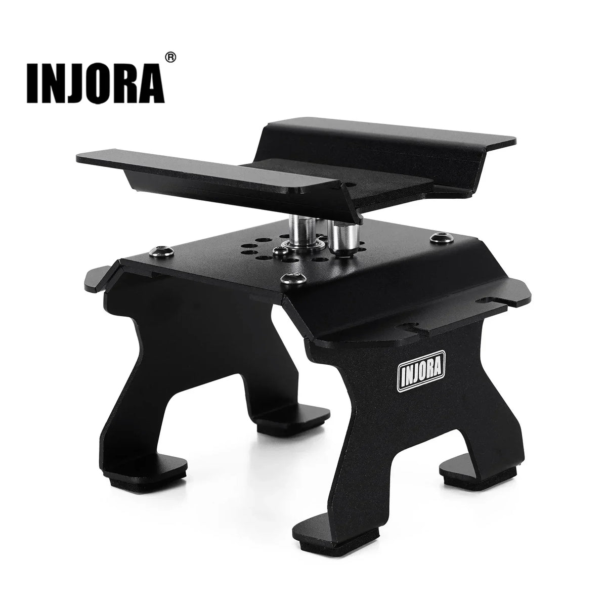 Support atelier INJORA aluminium avec porte-amortisseurs micro crawler