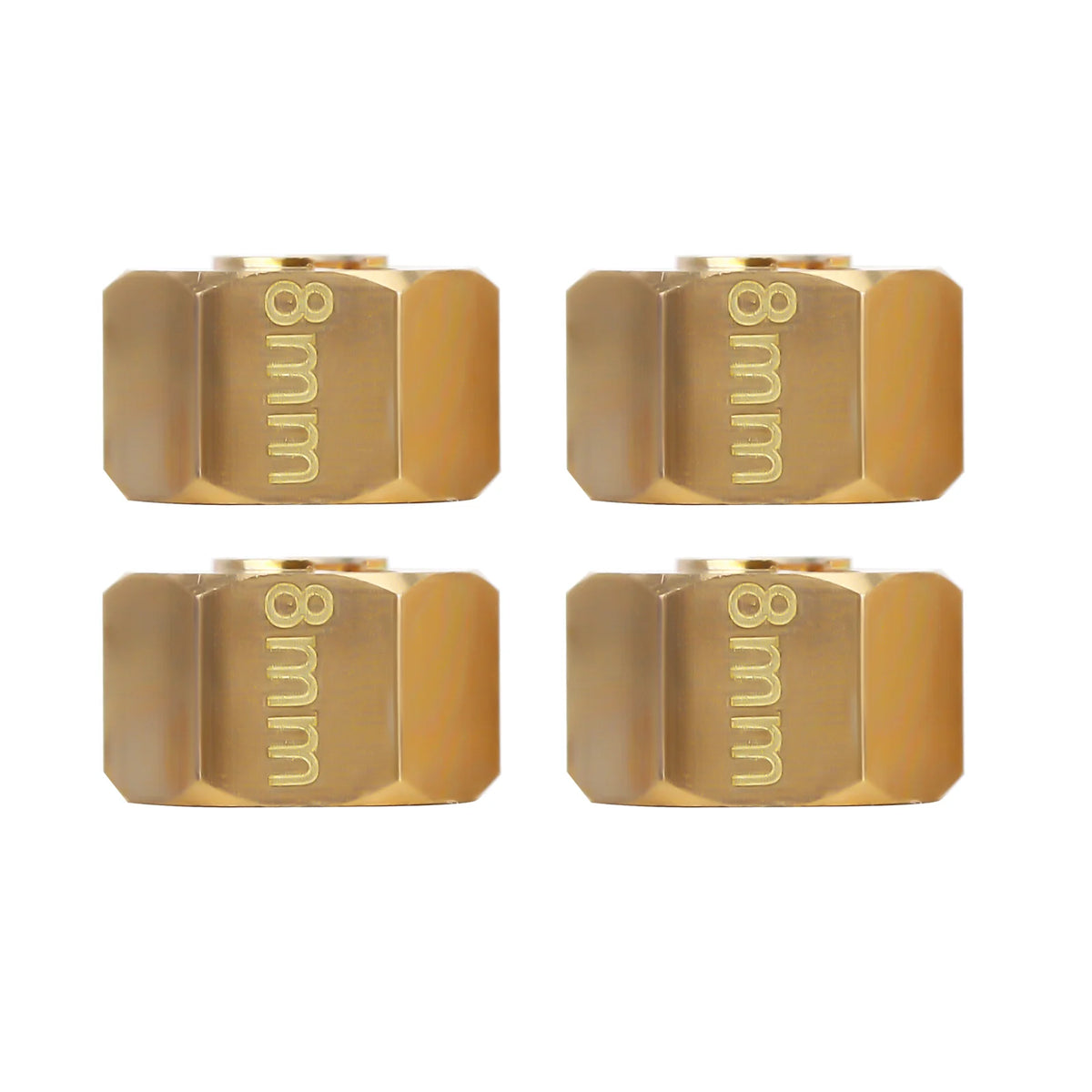 INJORA Lot de 4 hexagones de roue en laiton 8/10 mm pour crawler RC 1/10