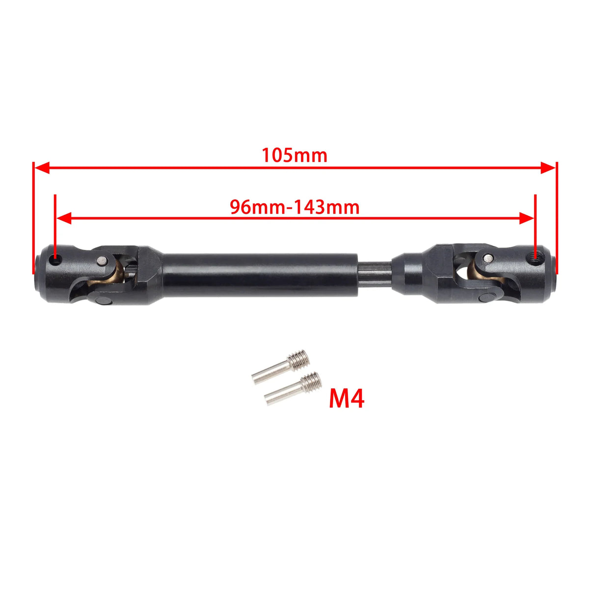 Arbre universel MEUS pour crawler 1/10 – vue complémentaire