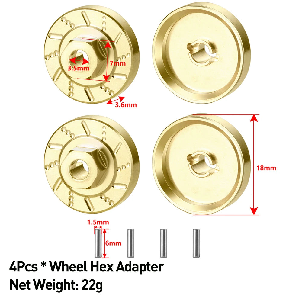 Pièces lestées en laiton AXSPEED pour TRX4M 1/18 – vue 11