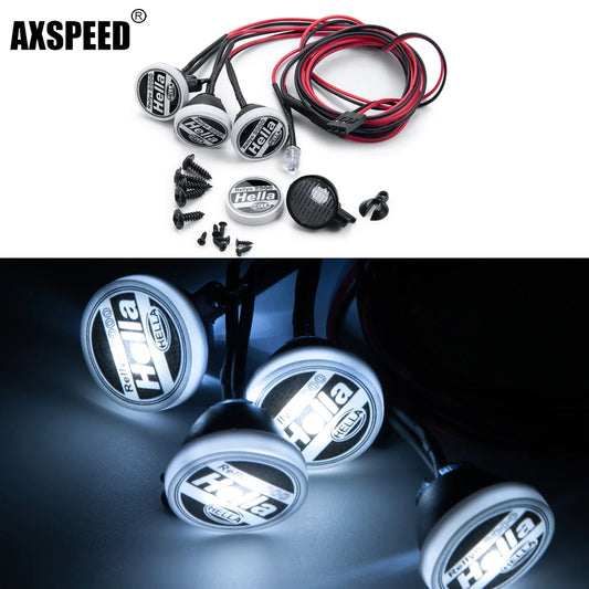 Projecteurs ronds LED AXSPEED type HELLA IPF pour crawler 1/10