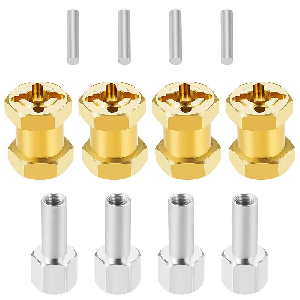 Élargisseurs laiton AXSPEED hexagone 12 mm pour SCX10 II / D90 – vue 8