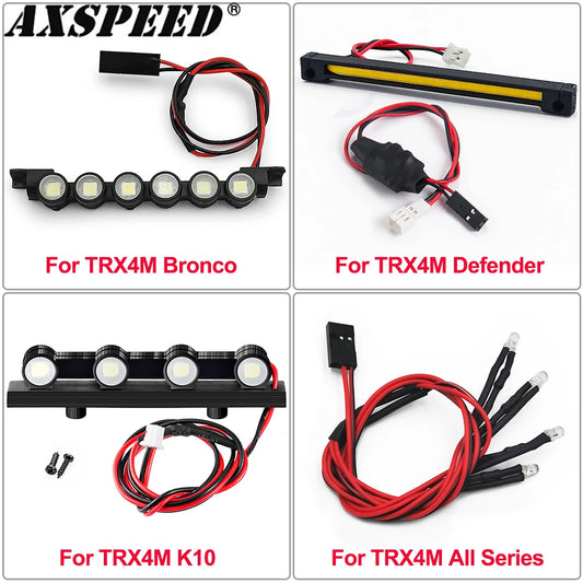 Éclairage LED AXSPEED pour TRX4M Bronco Defender K10 1/18