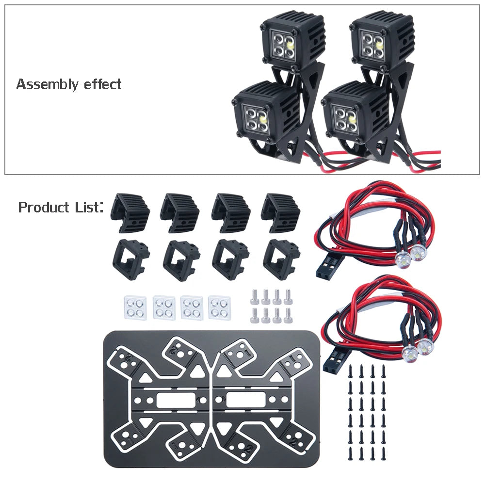 Spots LED latéraux AXSPEED de galerie TRX4 SCX10 Wraith – vue 13