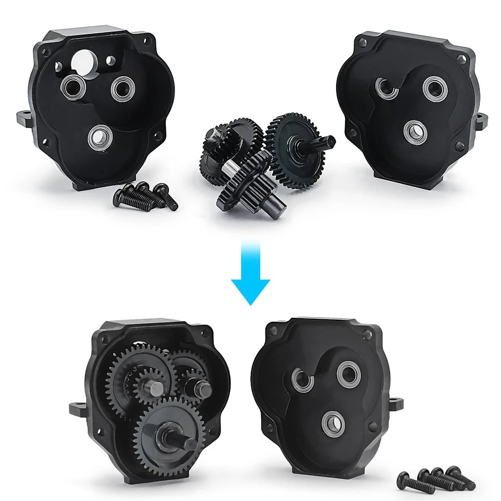 Boîte de transmission métal AXSPEED assemblée pour TRX4M – vue 3