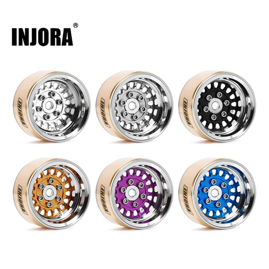 Jantes beadlock INJORA ModuWheel 1.0 laiton aluminium pour crawler