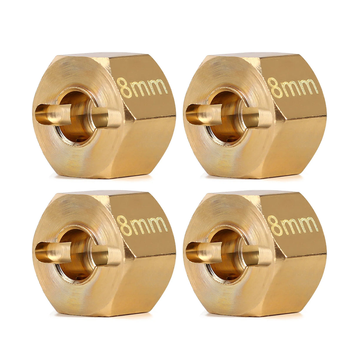 INJORA Lot de 4 hexagones de roue en laiton 8/10 mm pour crawler RC 1/10