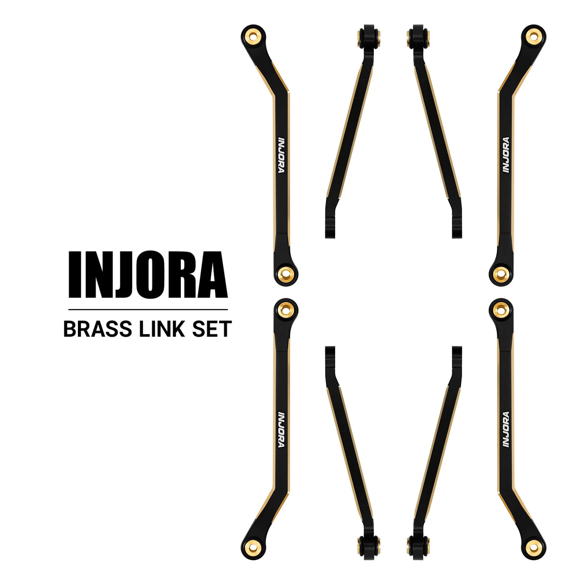 INJORA biellettes FCX18 LC80 en laiton noir – vue produit