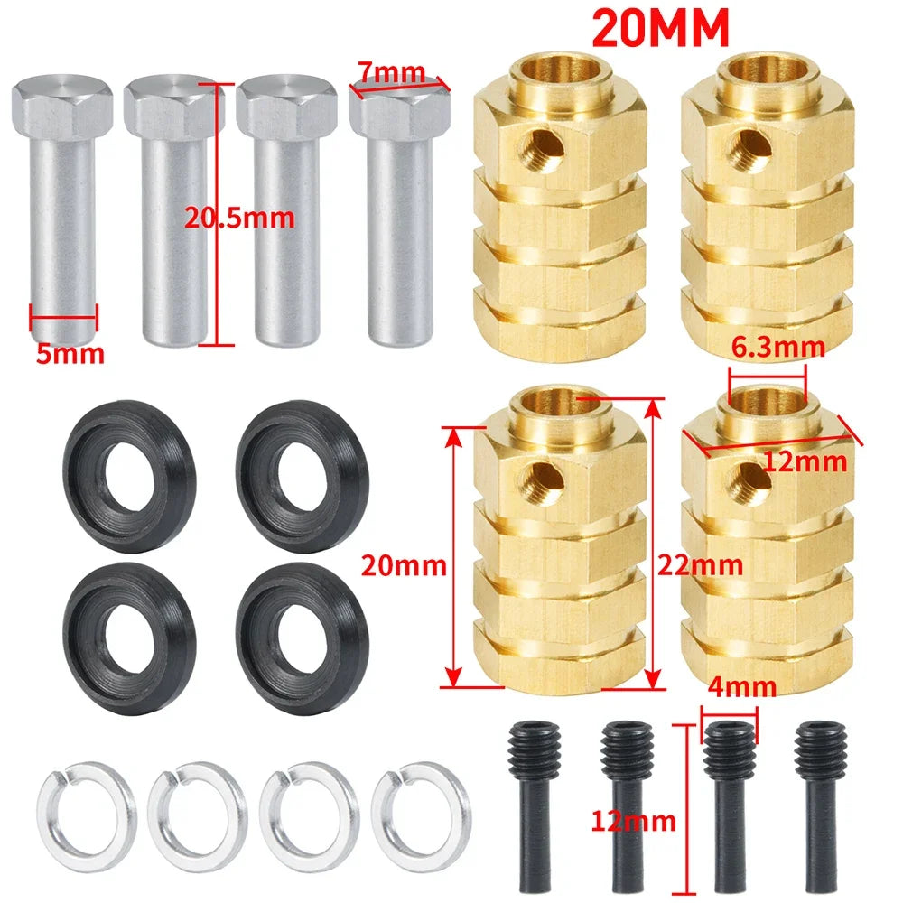 Élargisseurs AXSPEED 12 mm laiton TRX4 TRX6 – vue complémentaire