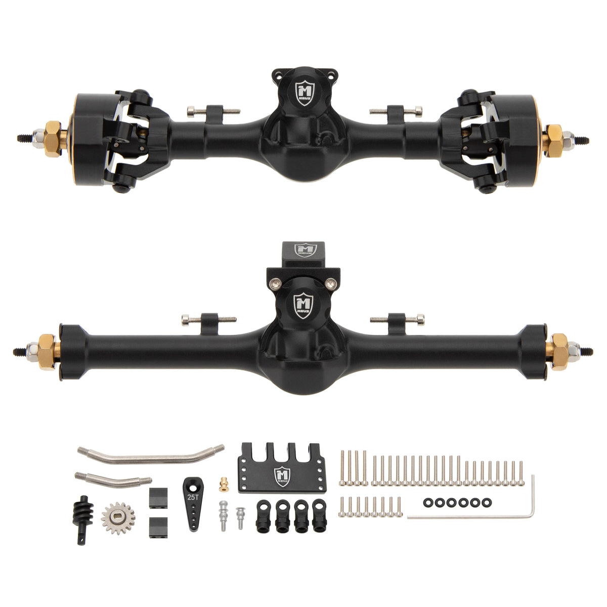 Ponts métal MEUS Racing V3 CVD 3 sections plus 9 mm SCX24