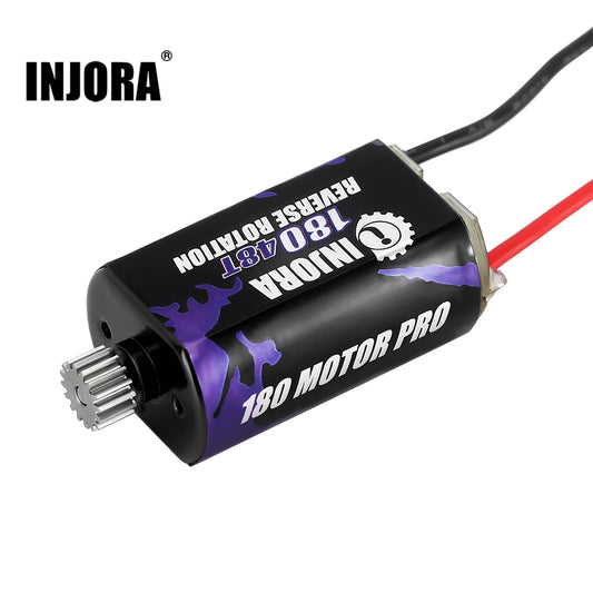 Moteur brushed INJORA 180 48T avec pignon inox pour FCX18 FCX24