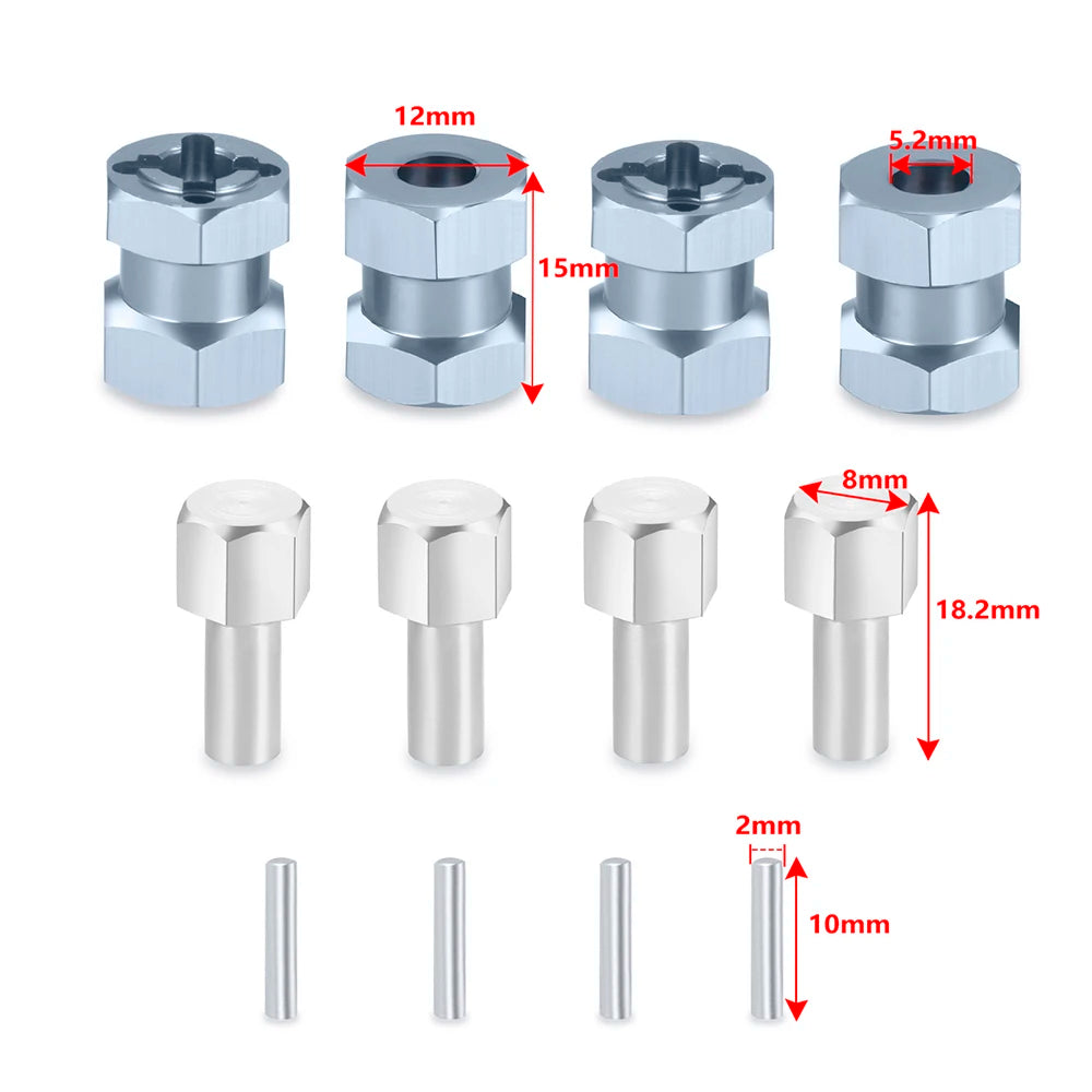 Élargisseurs AXSPEED 15 à 30 mm pour crawler RC – vue supplémentaire