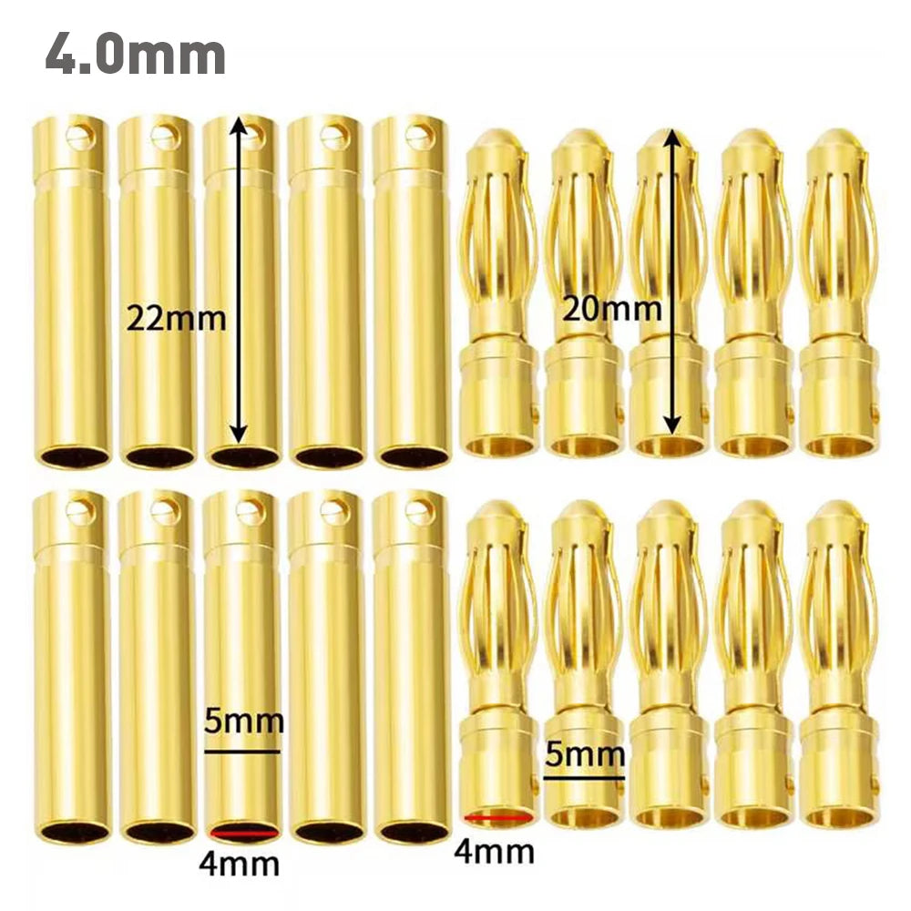 Connecteurs bullet dorés AXSPEED 2.0 3.5 4.0 mm – vue 6