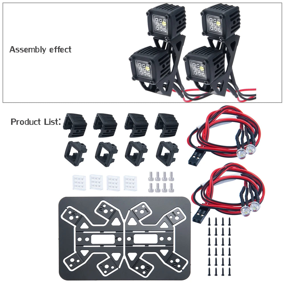 Spots LED latéraux AXSPEED de galerie TRX4 SCX10 Wraith – vue 7
