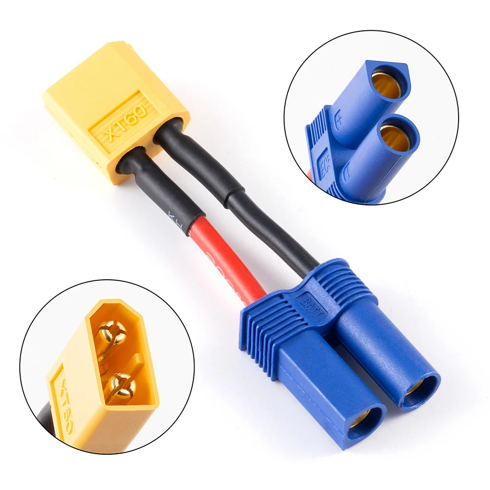 Adaptateur batterie AXSPEED EC3 / EC5 / XT60 / T-Plug / TRX – vue complémentaire 2