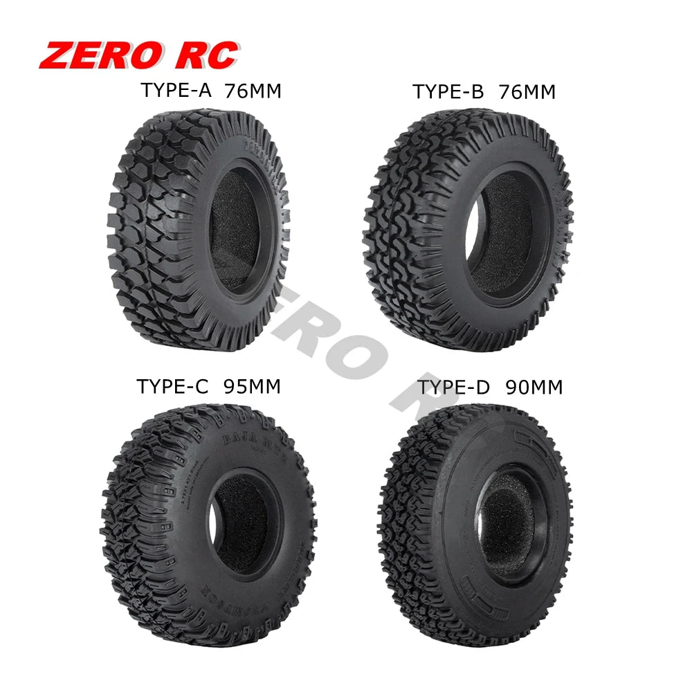 Pneus boue 1.55 souples 76 ou 95 mm avec mousse pour crawler RC