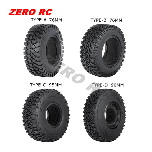 Pneus boue 1.55 souples 76 ou 95 mm avec mousse pour crawler RC