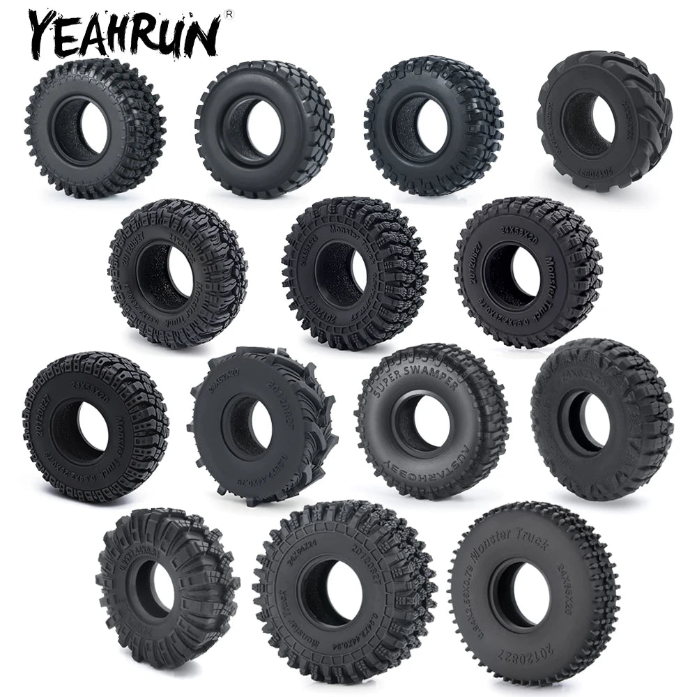 Lot de 4 pneus YEAHRUN 1.0 50 à 65 mm pour TRX4M et SCX24