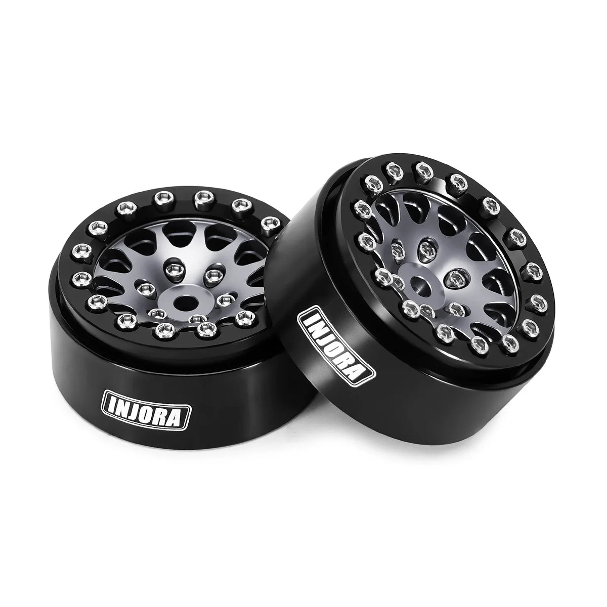 INJORA Jantes beadlock aluminium 1.3" pour crawler RC 1/24–1/18 (W1311)