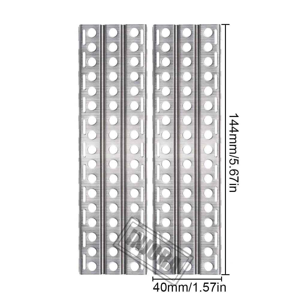 INJORA 2 plaques de désensablage métal 144×40 mm pour crawler RC 1/10