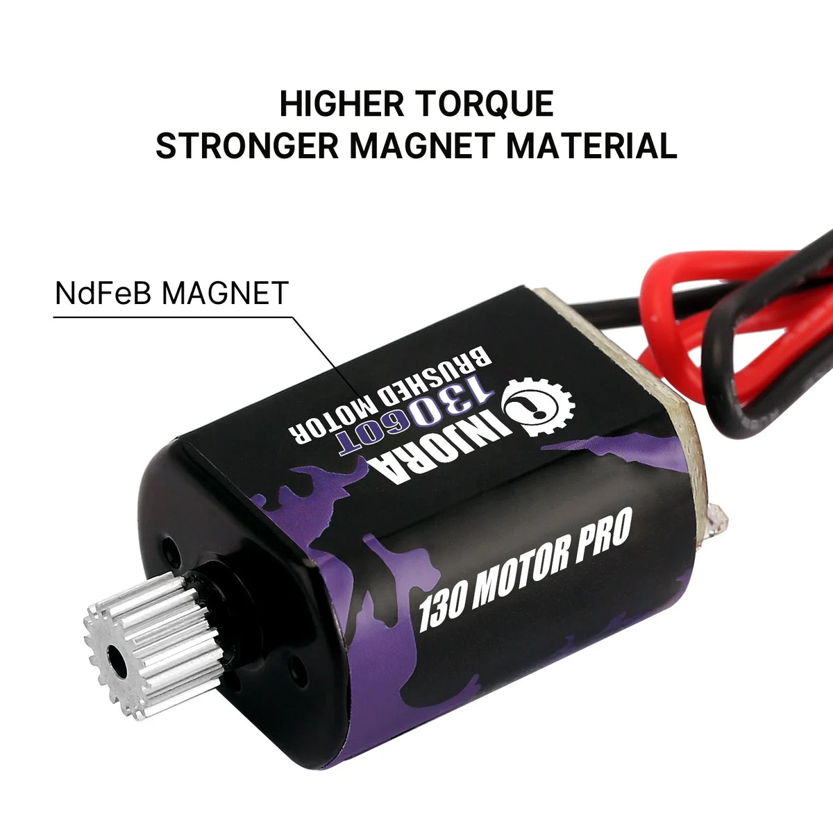 Moteur INJORA INM12 avec pignon inox pour FCX24 – vue produit