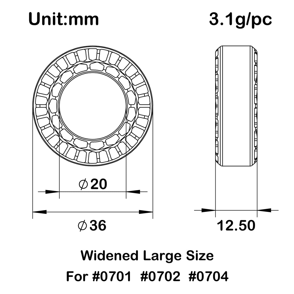Inserts silicone micro crawler 0.7 – vue produit