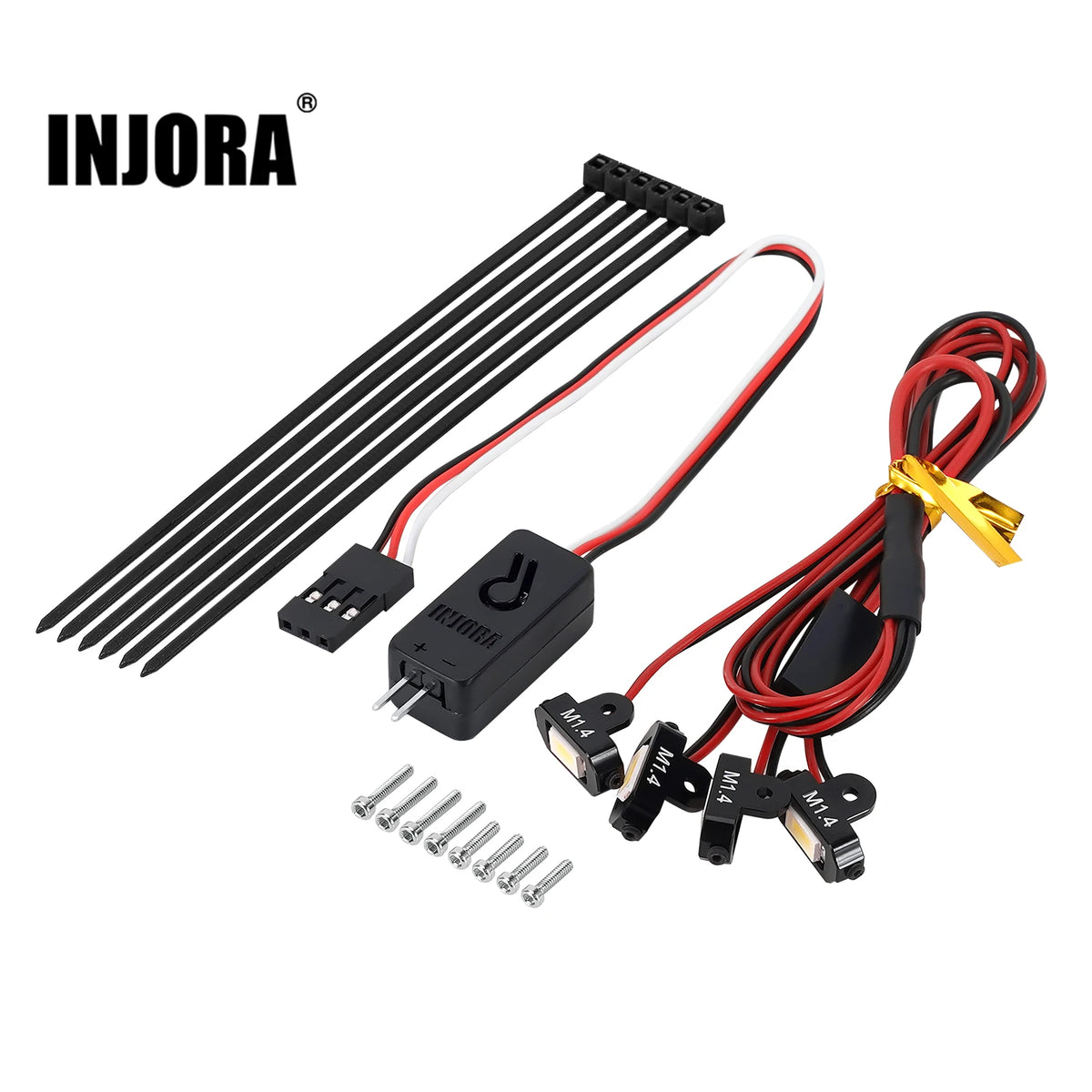 Kit Rock Lights INJORA avec contrôleur pour crawler RC 1/18 et 1/24