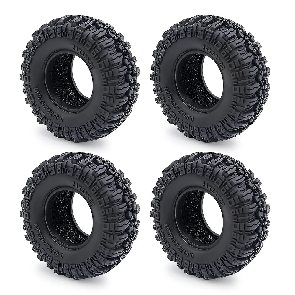 Pneus souples YEAHRUN 1.0 pour crawler 1/18 et 1/24