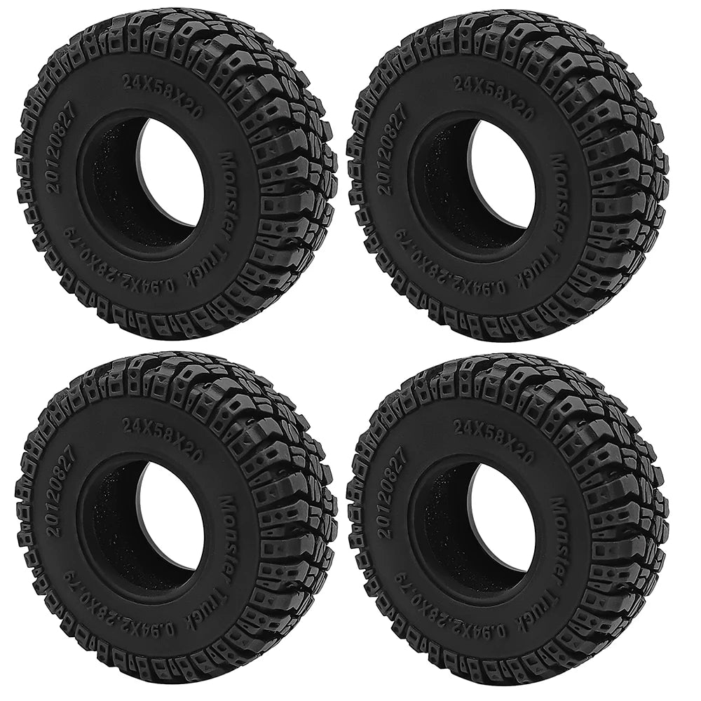 Pneus YEAHRUN 1.0 pour micro crawler TRX4M SCX24
