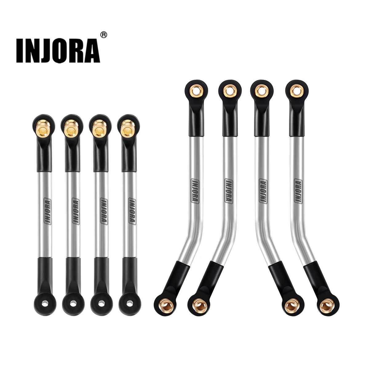 Quatre liens high-clearance INJORA inox pour FMS FCX18 LC80 1/18