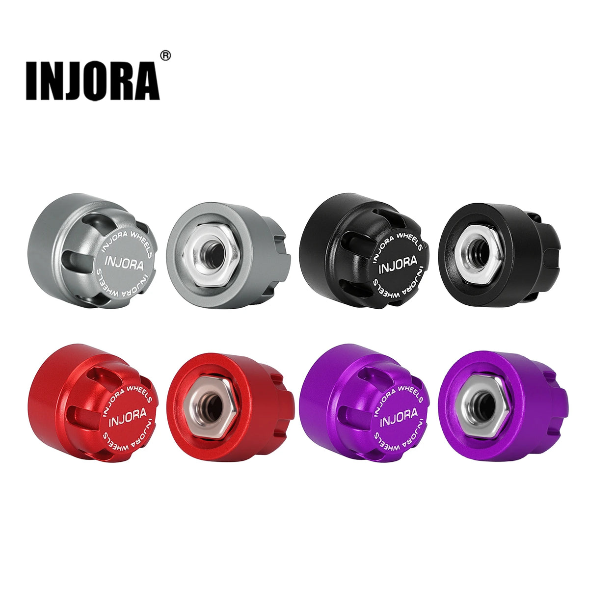 Écrous de roue INJORA M2 M2.5 avec capuchons aluminium