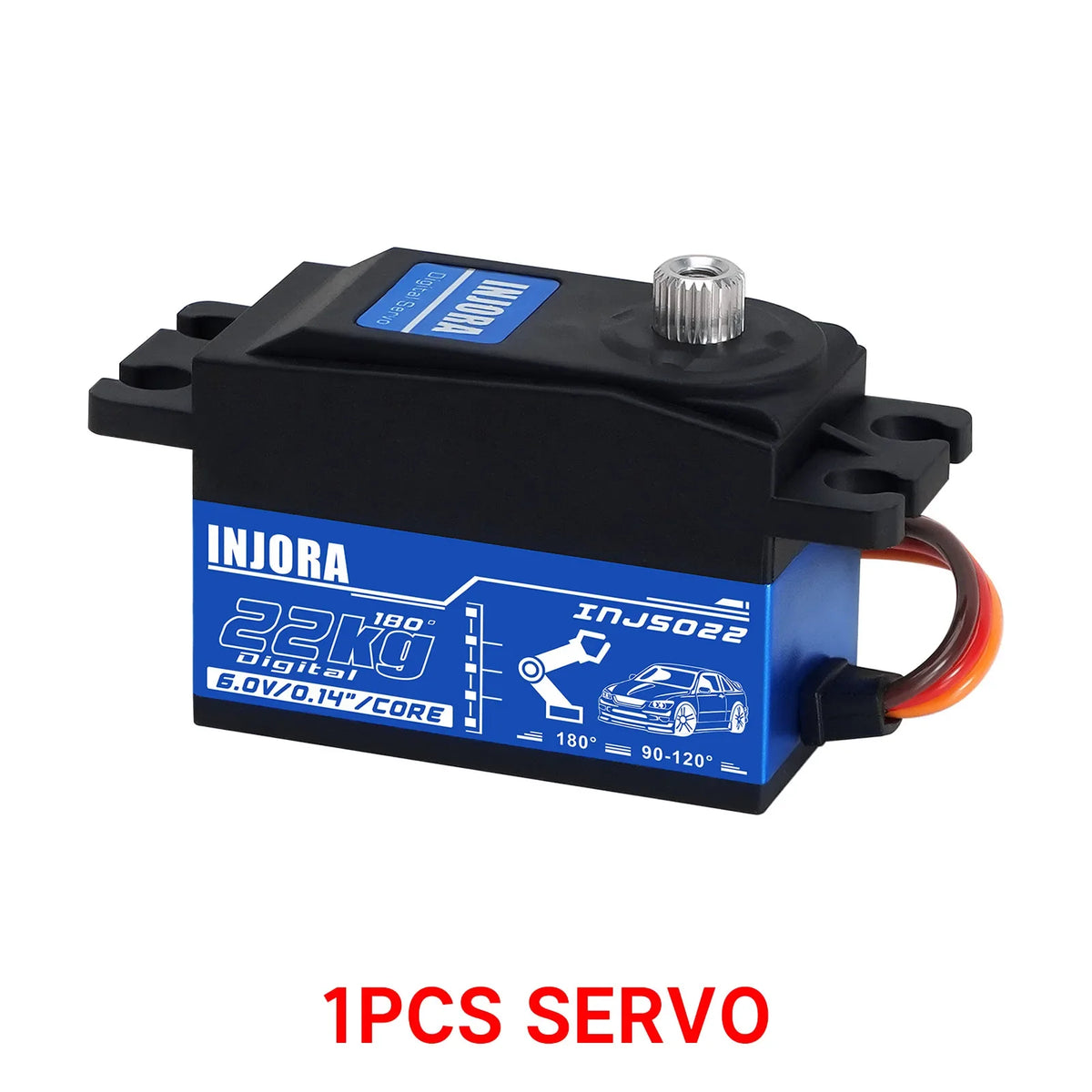 Servo numérique 22 kg INJORA pour RC 1/10 – vue complémentaire