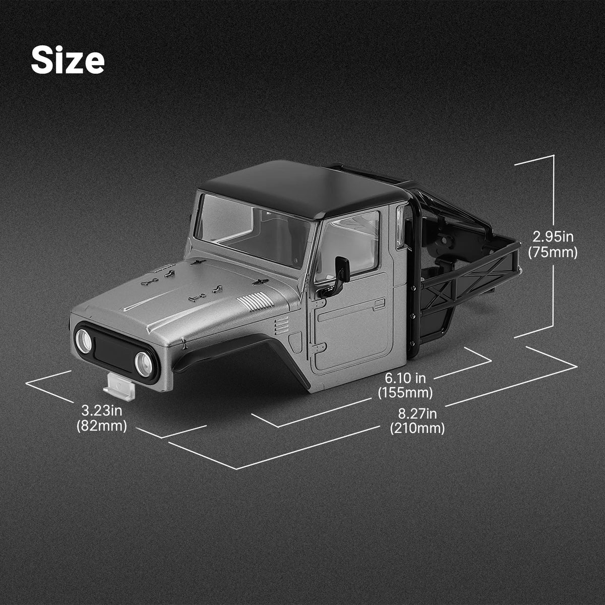 Carrosserie rigide IR40 INJORA TRX4M – vue produit