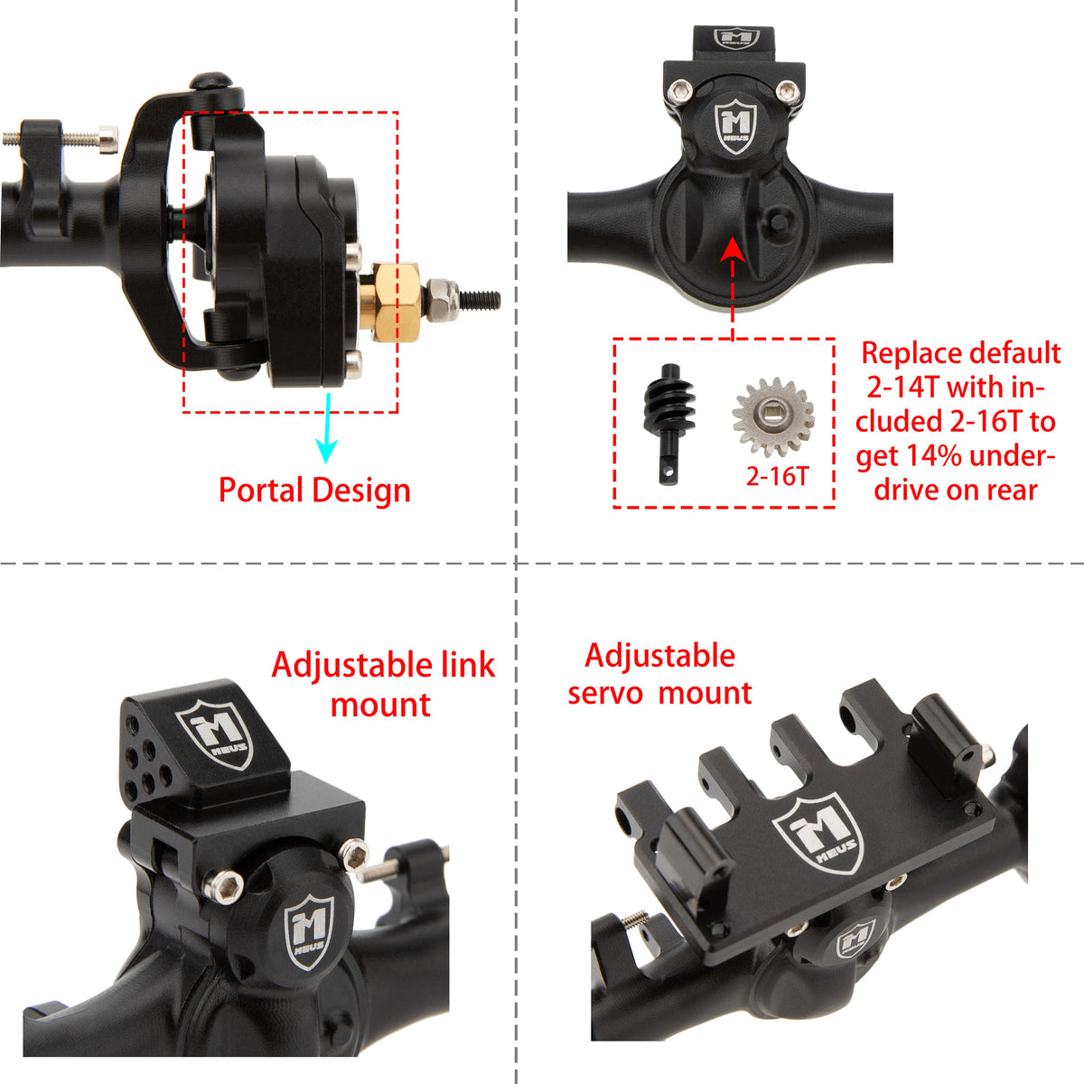 Ponts MEUS Racing élargis SCX24 – présentation