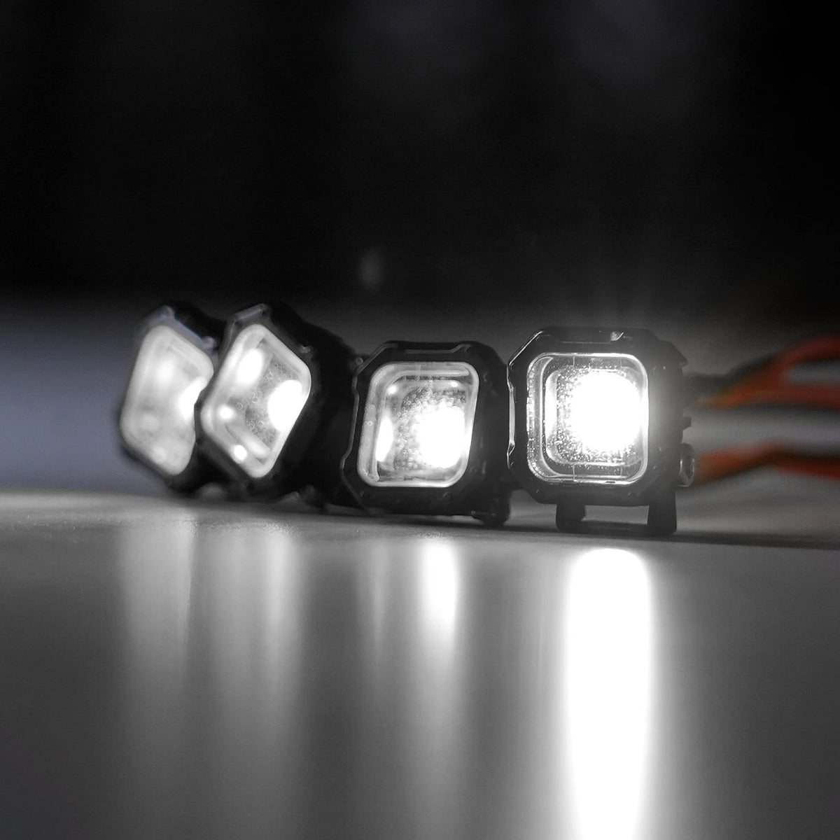INJORA feux LED carrés pour crawler RC – vue produit