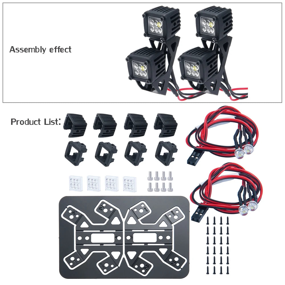 Spots LED latéraux AXSPEED de galerie TRX4 SCX10 Wraith – vue 20