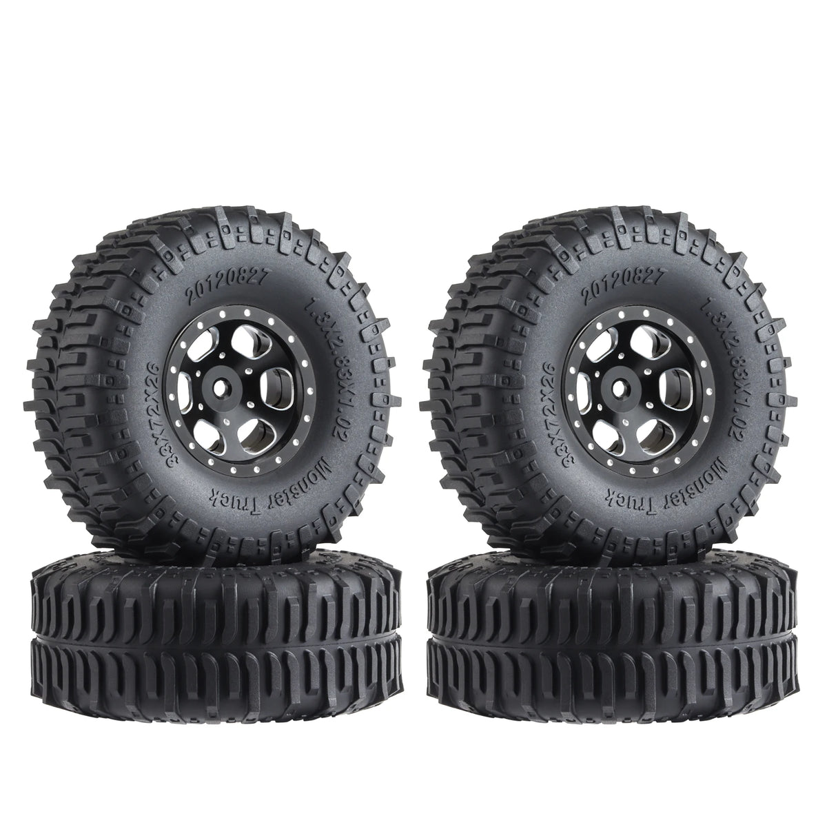 Ensemble de roues Swamper 85 mm pour crawler 1/18 – vue complémentaire