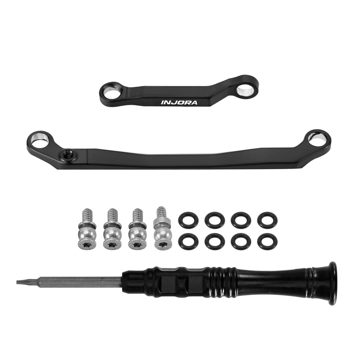 INJORA Biellettes de direction en laiton noir pour Axial SCX30 1/30