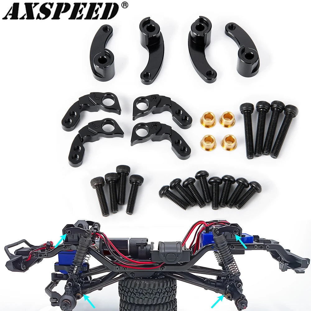 Support amortisseurs AXSPEED réglable +1/4 pouce pour TRX4M 1/18